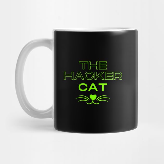 The hacker cat funny design with whiskers by Digital Mag Store